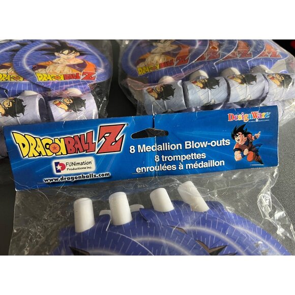 Vintage Y2K Dragon Ball-Z Birthday Party Favors Medallion BlowOuts Goku Lot of 3 - Picture 4 of 4